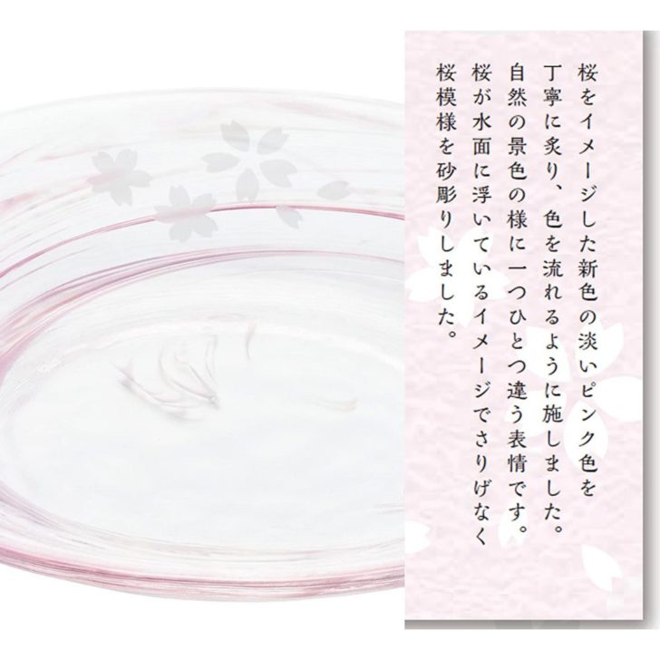 津軽びいどろの桜模様の冷茶グラス